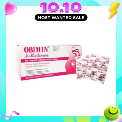 OBIMIN Multivitamins Film Coated Tablet (For Pregnant & Breastfeeding Mums) 100s image