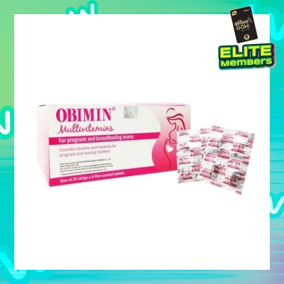 OBIMIN Multivitamins Film Coated Tablet (For Pregnant & Breastfeeding Mums) 100s