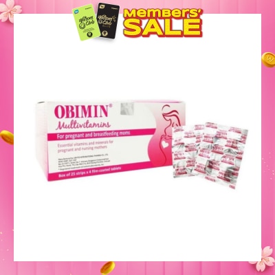 OBIMIN Multivitamins Film Coated Tablet (For Pregnant & Breastfeeding Mums) 100s