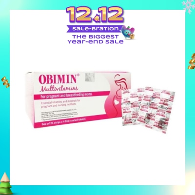 OBIMIN Multivitamins Film Coated Tablet (For Pregnant & Breastfeeding Mums) 100s