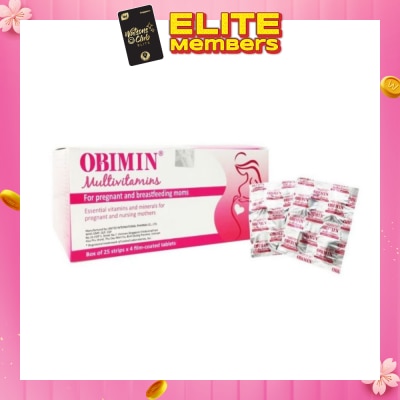 OBIMIN Multivitamins Film Coated Tablet (For Pregnant & Breastfeeding Mums) 100s