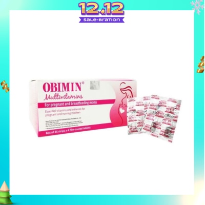 OBIMIN Multivitamins Film Coated Tablet (For Pregnant & Breastfeeding Mums) 100s