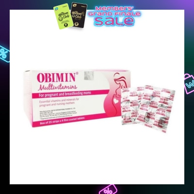 OBIMIN Multivitamins Film Coated Tablet (For Pregnant & Breastfeeding Mums) 100s