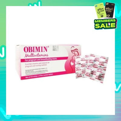 OBIMIN Multivitamins Film Coated Tablet (For Pregnant & Breastfeeding Mums) 100s