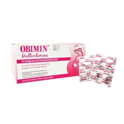 OBIMIN Multivitamins Film Coated Tablet (For Pregnant & Breastfeeding Mums) 100s