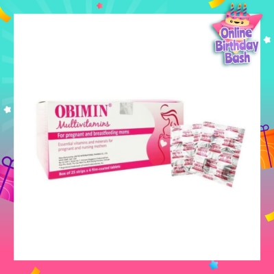 OBIMIN Multivitamins Film Coated Tablet (For Pregnant & Breastfeeding Mums) 100s