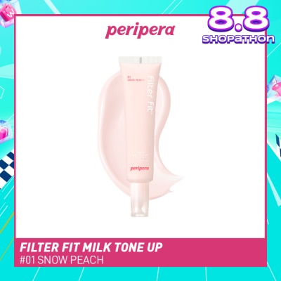 PERIPERA Filter Fit Milk Tone Up SPF 35 PA++ 01 Snow Peach (To Hides Dark Circles) 35ml