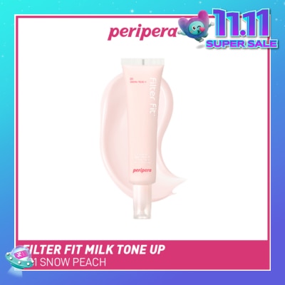 PERIPERA Filter Fit Milk Tone Up SPF 35 PA++ 01 Snow Peach (To Hides Dark Circles) 35ml