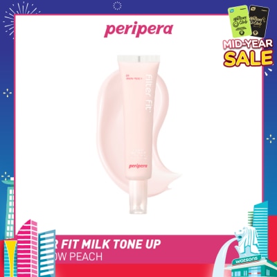 PERIPERA Filter Fit Milk Tone Up SPF 35 PA++ 01 Snow Peach (To Hides Dark Circles) 35ml