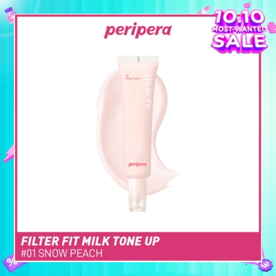 PERIPERA Filter Fit Milk Tone Up SPF 35 PA++ 01 Snow Peach (To Hides Dark Circles) 35ml