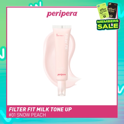 PERIPERA Filter Fit Milk Tone Up SPF 35 PA++ 01 Snow Peach (To Hides Dark Circles) 35ml