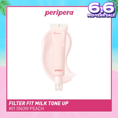PERIPERA Filter Fit Milk Tone Up SPF 35 PA++ 01 Snow Peach (To Hides Dark Circles) 35ml