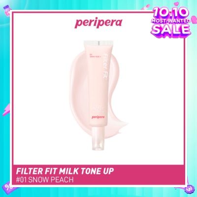 PERIPERA Filter Fit Milk Tone Up SPF 35 PA++ 01 Snow Peach (To Hides Dark Circles) 35ml