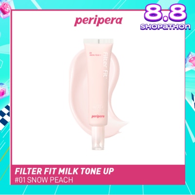PERIPERA Filter Fit Milk Tone Up SPF 35 PA++ 01 Snow Peach (To Hides Dark Circles) 35ml