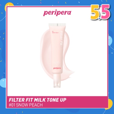 PERIPERA Filter Fit Milk Tone Up SPF 35 PA++ 01 Snow Peach (To Hides Dark Circles) 35ml