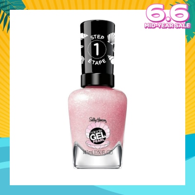 SALLY HANSEN Miracle Gel Nail Polish Lacquer Modern Pearl Collection Pink Sand 906 (No UV/LED Light Necessary) 14.7ml