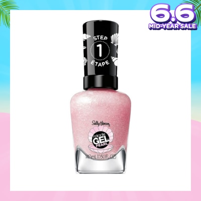 SALLY HANSEN Miracle Gel Nail Polish Lacquer Modern Pearl Collection Pink Sand 906 (No UV/LED Light Necessary) 14.7ml