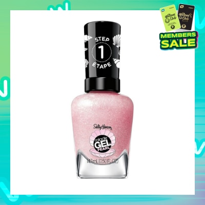 SALLY HANSEN Miracle Gel Nail Polish Lacquer Modern Pearl Collection Pink Sand 906 (No UV/LED Light Necessary) 14.7ml