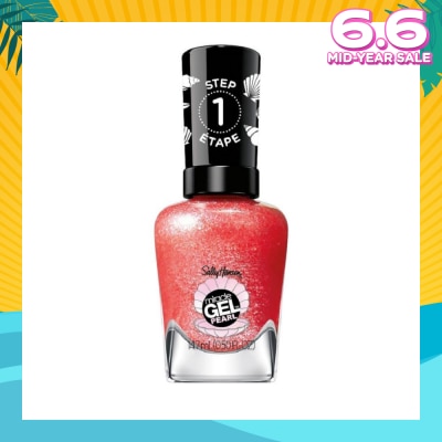 SALLY HANSEN Miracle Gel Nail Polish Lacquer Modern Pearl Collection Rare Red Pearl 907 (No UV/LED Light Necessary) 14.7ml
