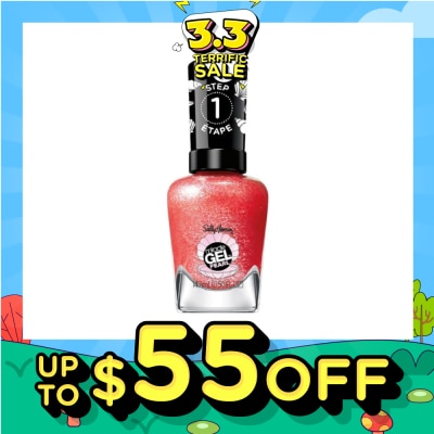 SALLY HANSEN Miracle Gel Nail Polish Lacquer Modern Pearl Collection Rare Red Pearl 907 (No UV/LED Light Necessary) 14.7ml