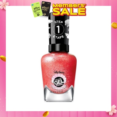 SALLY HANSEN Miracle Gel Nail Polish Lacquer Modern Pearl Collection Rare Red Pearl 907 (No UV/LED Light Necessary) 14.7ml