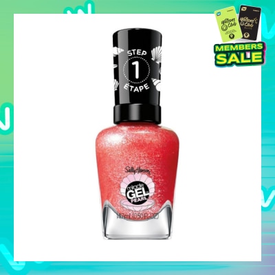 SALLY HANSEN Miracle Gel Nail Polish Lacquer Modern Pearl Collection Rare Red Pearl 907 (No UV/LED Light Necessary) 14.7ml