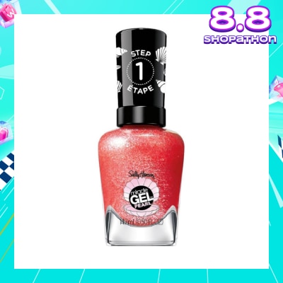 SALLY HANSEN Miracle Gel Nail Polish Lacquer Modern Pearl Collection Rare Red Pearl 907 (No UV/LED Light Necessary) 14.7ml