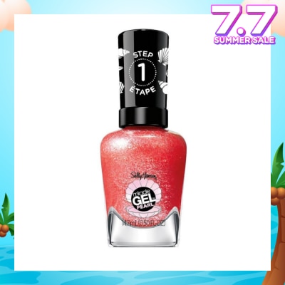 SALLY HANSEN Miracle Gel Nail Polish Lacquer Modern Pearl Collection Rare Red Pearl 907 (No UV/LED Light Necessary) 14.7ml