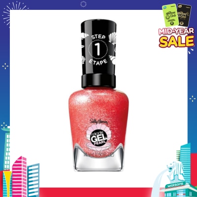 SALLY HANSEN Miracle Gel Nail Polish Lacquer Modern Pearl Collection Rare Red Pearl 907 (No UV/LED Light Necessary) 14.7ml
