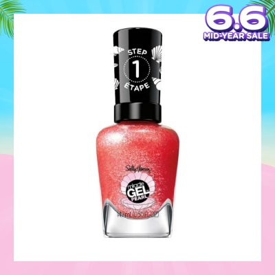 SALLY HANSEN Miracle Gel Nail Polish Lacquer Modern Pearl Collection Rare Red Pearl 907 (No UV/LED Light Necessary) 14.7ml