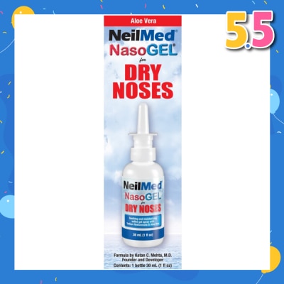 NEILMED Nasogel Drip Free Gel Spray (Hydrate and Lubricate Dry and Irritated Nasal Passages) 30ml