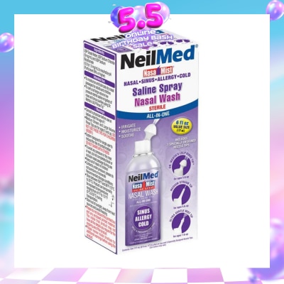 NEILMED - NeilMed NasaMist Saline Spray All-In-One (Soothe, Moisturize and Cleanse Nasal) 17ml