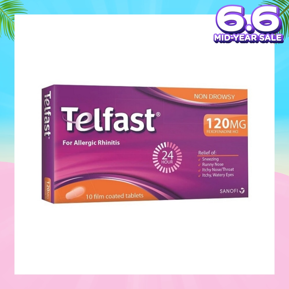 Fast And Non-Drowsy Allergy Relief 120mg Tablet 10s
