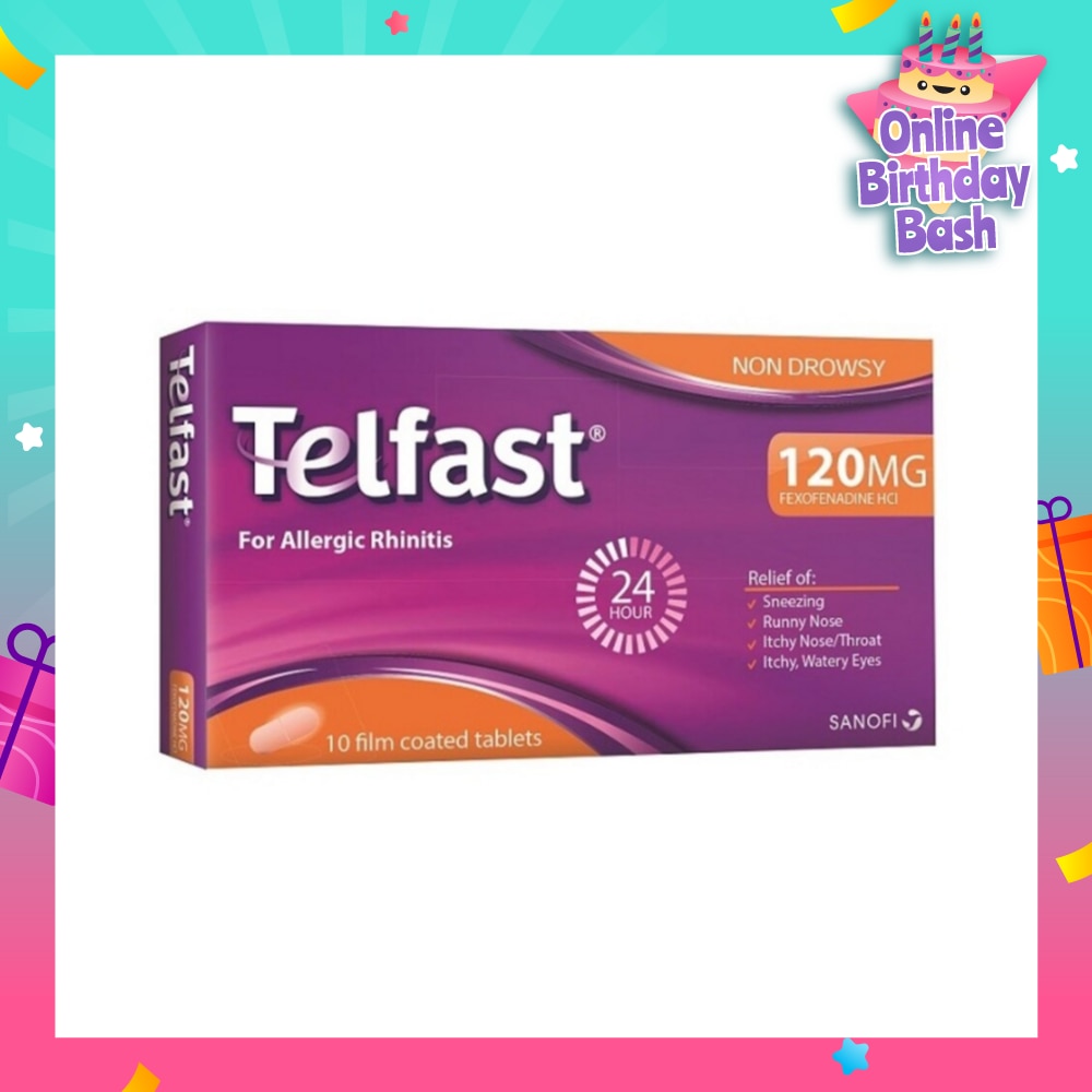 Fast And Non-Drowsy Allergy Relief 120mg Tablet 10s