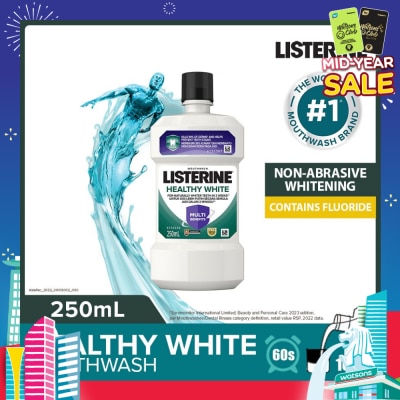 LISTERINE Listerine Healthy White Multi-Action Mouthwash Natural Lemon & Salt 250ml