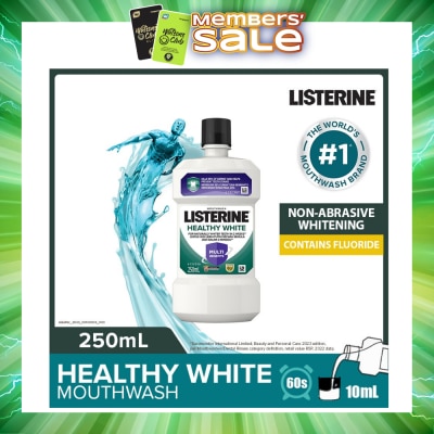 LISTERINE - Listerine Healthy White Multi-Action Mouthwash Natural Lemon & Salt 250ml
