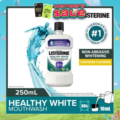 LISTERINE - Listerine Healthy White Multi-Action Mouthwash Natural Lemon & Salt 250ml
