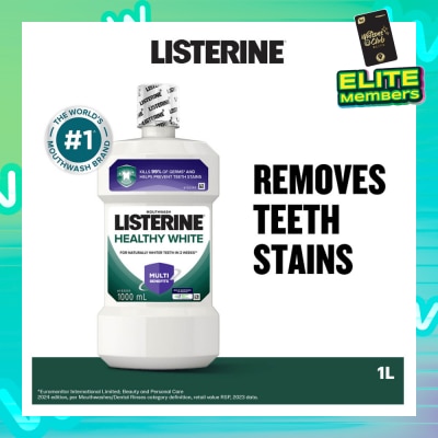 LISTERINE Listerine Healthy White Multi-Action Mouthwash Natural Lemon & Salt 1000ml