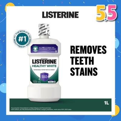 LISTERINE Listerine Healthy White Multi-Action Mouthwash Natural Lemon & Salt 1000ml