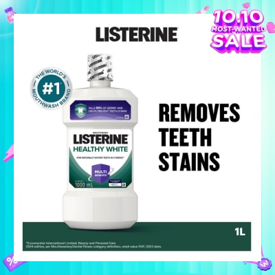 LISTERINE Listerine Healthy White Multi-Action Mouthwash Natural Lemon & Salt 1000ml