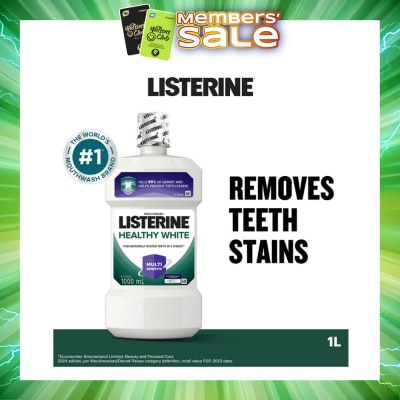 LISTERINE - Listerine Healthy White Multi-Action Mouthwash Natural Lemon & Salt 1000ml