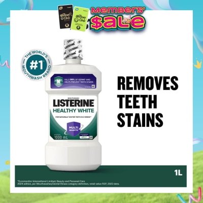 LISTERINE - Listerine Healthy White Multi-Action Mouthwash Natural Lemon & Salt 1000ml