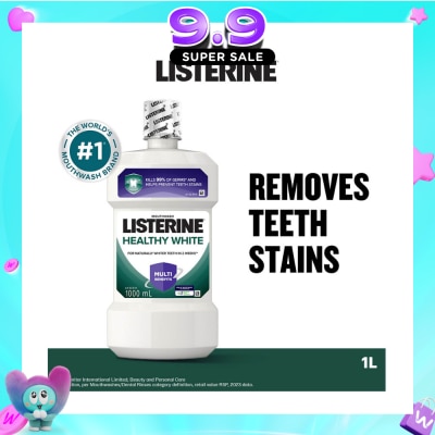 LISTERINE - Listerine Healthy White Multi-Action Mouthwash Natural Lemon & Salt 1000ml image