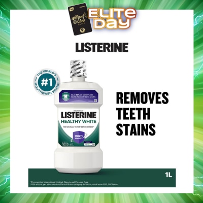 LISTERINE - Listerine Healthy White Multi-Action Mouthwash Natural Lemon & Salt 1000ml