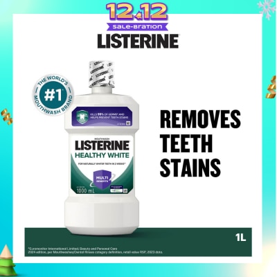 LISTERINE Listerine Healthy White Multi-Action Mouthwash Natural Lemon & Salt 1000ml