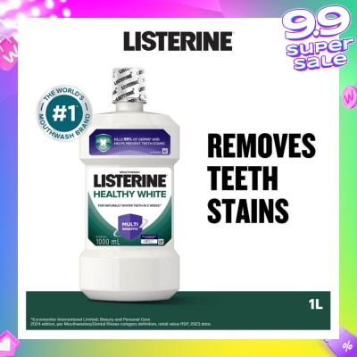 LISTERINE Listerine Healthy White Multi-Action Mouthwash Natural Lemon & Salt 1000ml