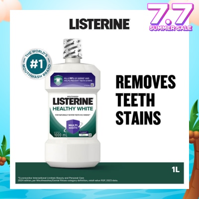 LISTERINE Listerine Healthy White Multi-Action Mouthwash Natural Lemon & Salt 1000ml