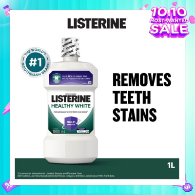 LISTERINE Listerine Healthy White Multi-Action Mouthwash Natural Lemon & Salt 1000ml