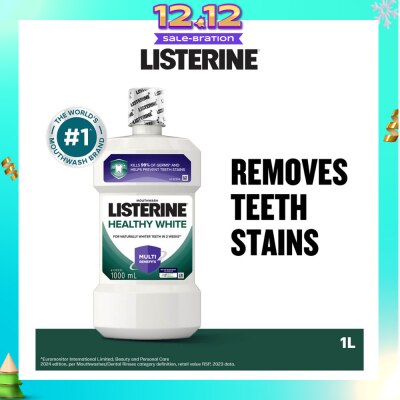 LISTERINE Listerine Healthy White Multi-Action Mouthwash Natural Lemon & Salt 1000ml