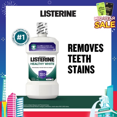 LISTERINE Listerine Healthy White Multi-Action Mouthwash Natural Lemon & Salt 1000ml
